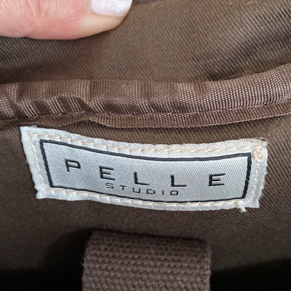 EUC BROWN PELLE STUDIO OILED SUEDE & LEATHER MESSENGER BAG/CARRY-ON - Picture 3 of 15